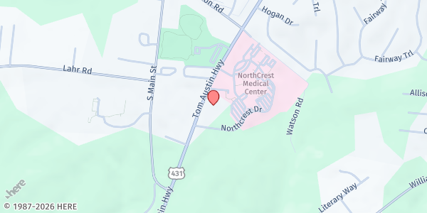 Map showing First Seventh Day Adventist - Springfield at 3263 Tom Austin Highway, Springfield, TN