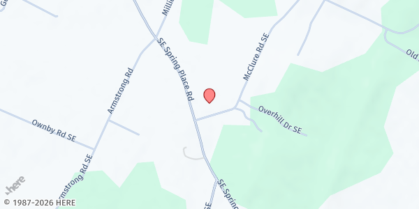 Map showing The Caring Place at 4657 B Spring Place Rd. SE, Sugar Grove, TN