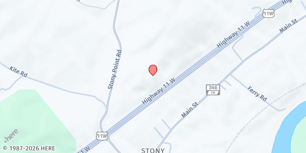 Map showing My Fathers House Church at 2910 US-11W Scenic, Surgoinsville, TN