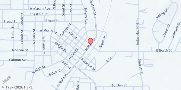 Map showing Sweetwater Area Ministries at Sweetwater, Sweetwater, TN