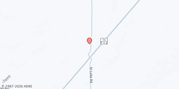 Map showing St. Luke Missionary Baptist Church at 632 St. Luke Road, Tabernacle, TN