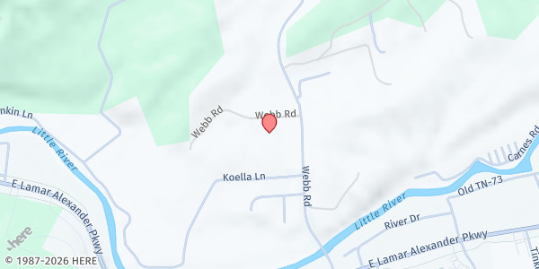 Map showing 325 Webb Road at 325 Webb Road, Townsend, TN