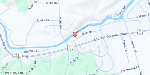Map showing St. Francis of Assisi - Townsend at 7719 River Road, Townsend, TN