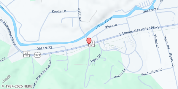 Map showing Townsend Distribution Site at , Townsend, TN