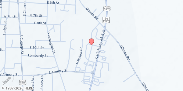 Map showing Twice Blessed Thrift Store - David Crockett Mall at 148 David Crockett Mall, Trenton, TN