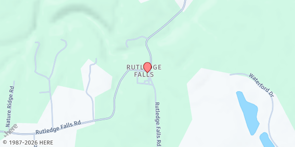 Map showing Rutledge Falls Baptist Church at 1289 Rutledge Falls Rd, Tullahoma, TN