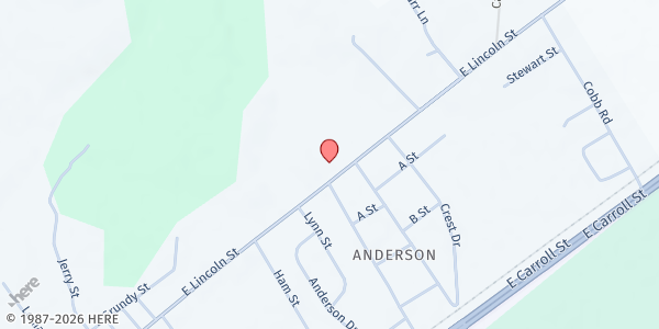 Map showing Wesley Heights United Methodist Church at 2101 East Lincoln Street, Tullahoma, TN