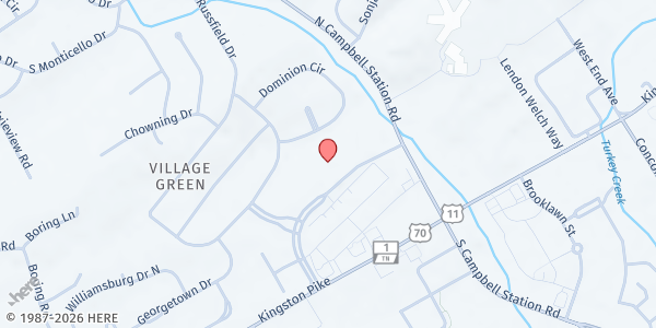 Map showing Faith Lutheran Church - Shepherd of Hope Food Pantry at 225 Jamestowne Blvd., Village Green, TN