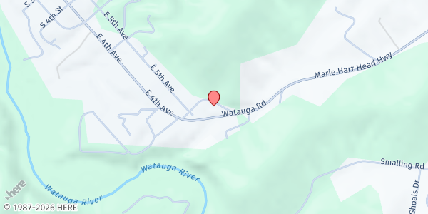 Map showing Community Fellowship at 430 E 4th Ave, Watauga, TN