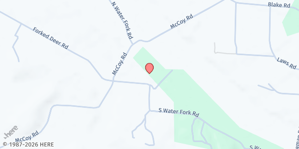 Map showing Greystone Food Pantry at 155 S. Water Fork Rd., Water Fork Mill, TN