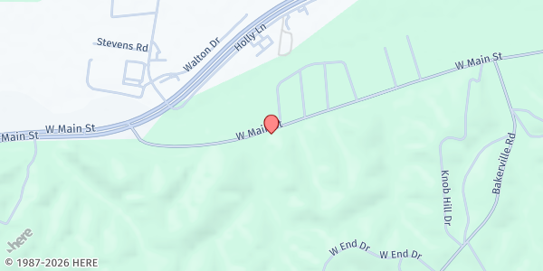 Map showing Helping Hands of Humphreys County - Main Office at 912 W. Main St., Waverly, TN