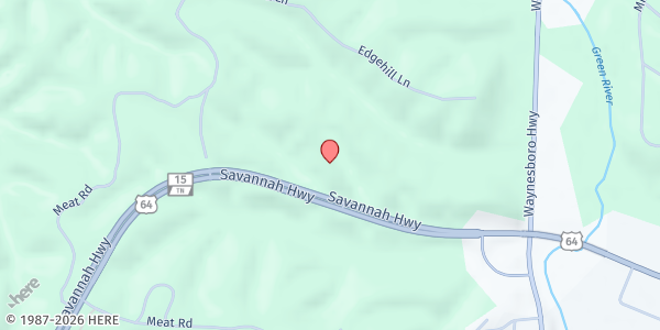 Map showing Food Pantry of Wayne County at 101 JV Mangubat, Suite D, Waynesboro, TN