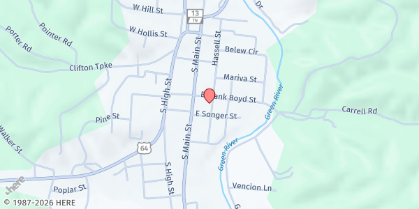 Map showing Waynesboro Church of Christ at 304 Hassell St, Waynesboro, TN