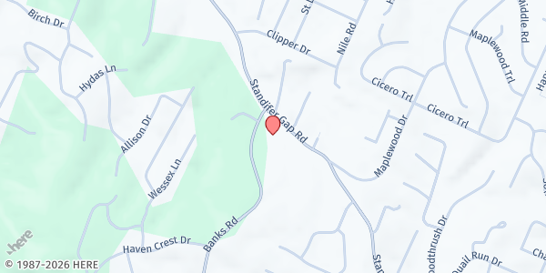 Map showing Project Rescue at Standifer Gap Seventh-Day Adventist Church at 8310 Standifer Gap Rd., Yorktown Woods, TN