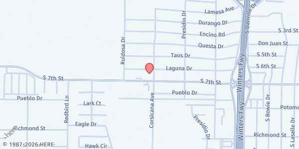 Map showing All for One Missions Church at 650 Corsicana Ave., Abilene, TX