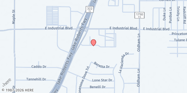 Map showing Cisco College Food Pantry - Abilene Campus (Room 102) at 717 Industrial Blvd., Abilene, TX