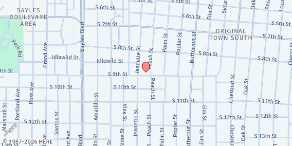 Map showing Sacred Heart Loaves & Fishes Food Pantry at 1618 S. 9th St., Abilene, TX