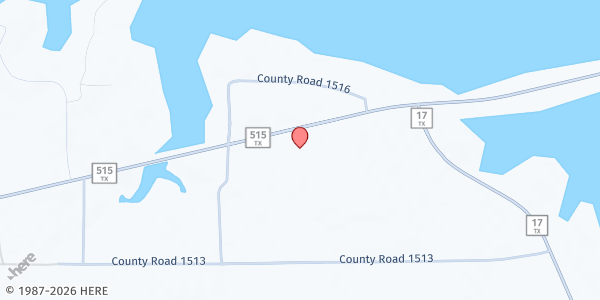 Map showing Lake Fork Baptist Church Feed My Sheep at 9483 W FM 515, Alba, TX