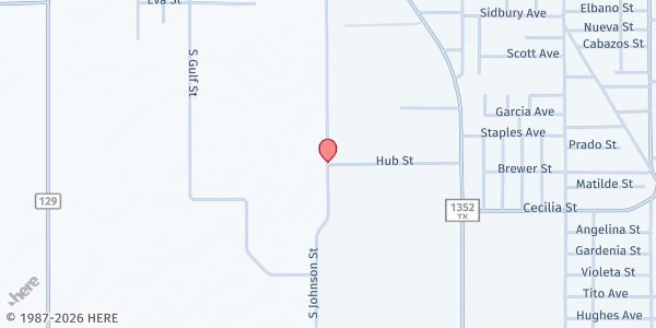 Map showing Mobile Pantry - Alice at 1010 Beam St., Alice, TX