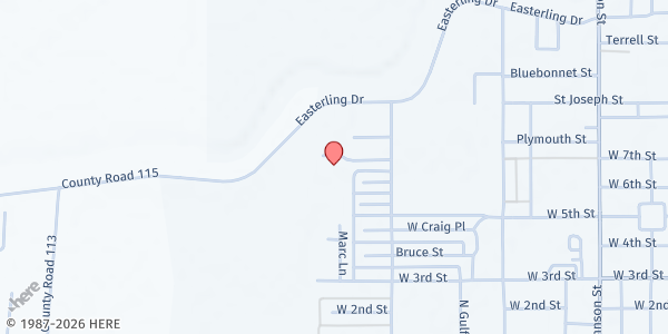 Map showing R.E.A.L. General Community Pantry - Alice at 1300 Wyoming, Alice, TX