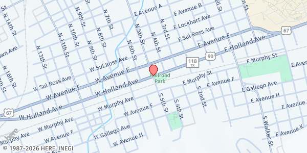 Map showing Food Pantry of Alpine at , Alpine, TX