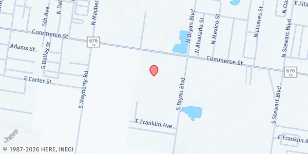 Map showing Iglesia De Restauración El Gran Yo Soy at 1310 E Main Ave, Alton, TX