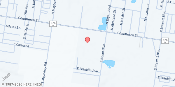 Map showing Iglesia De Restauración El Gran Yo Soy at 1310 E Main Ave, Alton, TX