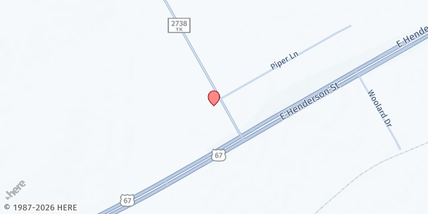 Map showing One Way Church at 201 FM2738, Alvarado, TX