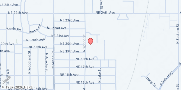 Map showing Catholic Charities Hunger Project at 2004 N. Spring St., Amarillo, TX