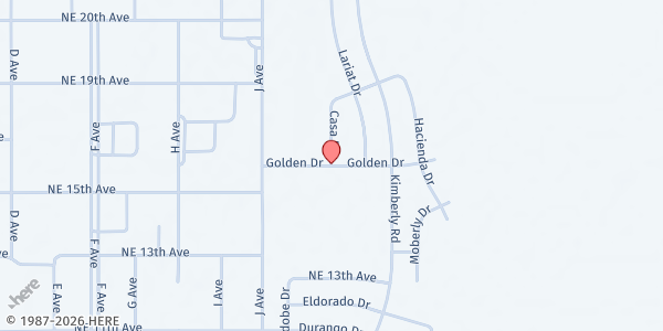 Map showing County Church at 130000 Golden, Amarillo, TX