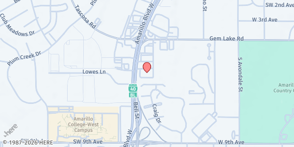 Map showing CSFP Marabella Apts at 5781 W Amarillo Blvd, Amarillo, TX