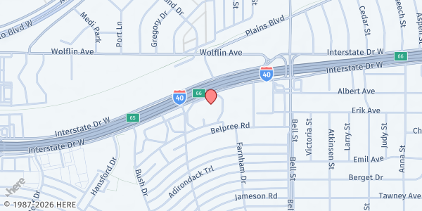 Map showing CSFP Northwest Village Apts at 6101 W Interstate 40, Amarillo, TX