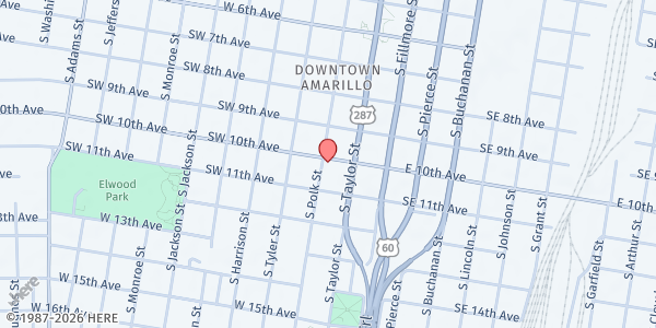 Map showing Family Support Services at 2209 SW 7th Ave, Amarillo, TX