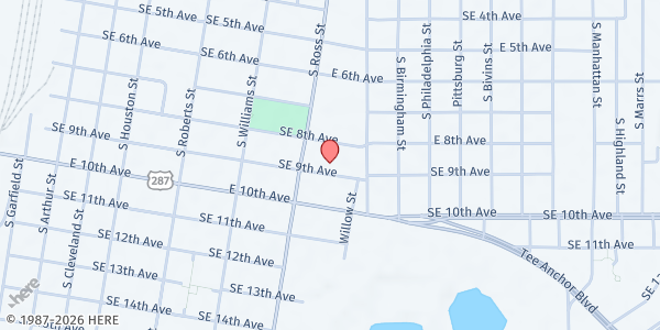 Map showing High Plains Food Bank - Main Location at 815 Ross St., Amarillo, TX