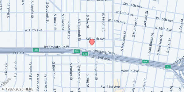 Map showing Martha's Home at 1204 SW 18th Ave, Amarillo, TX