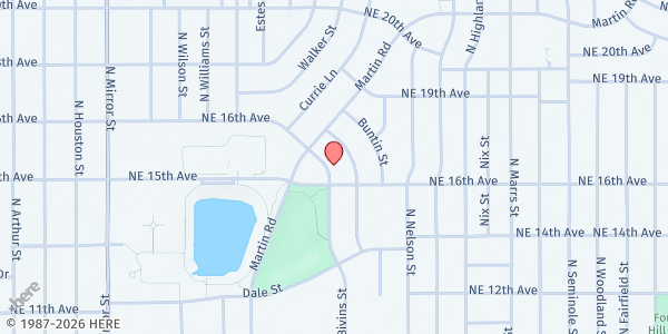 Map showing Mount of Blessings at 1600 N Bivins St, Amarillo, TX