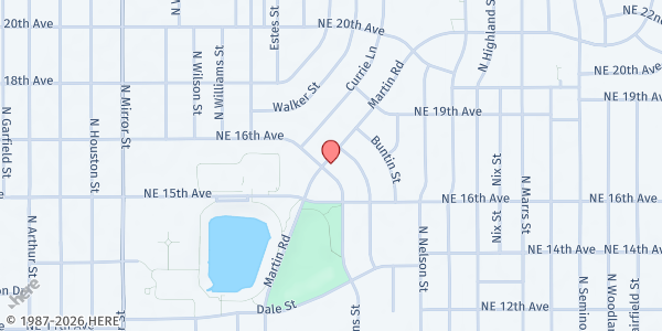 Map showing Mount of Blessings SDA Church at 1600 N. Bivins St., Amarillo, TX