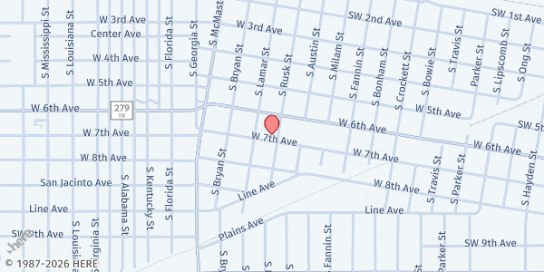 Map showing Patsy's Place Center at 2300 Sw 7th, Amarillo, TX