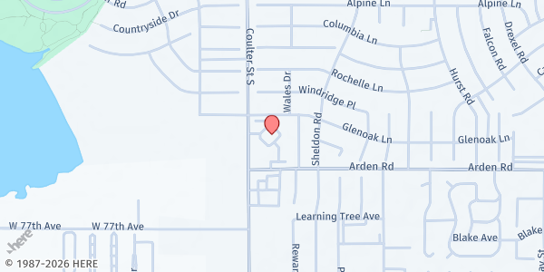 Map showing Pinnacle Community Church at 7305 S Coulter, Amarillo, TX