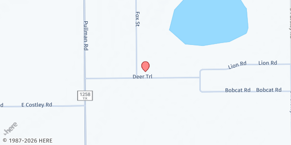 Map showing Pullman Road Baptist Church at 11701 Deer Trl, Amarillo, TX