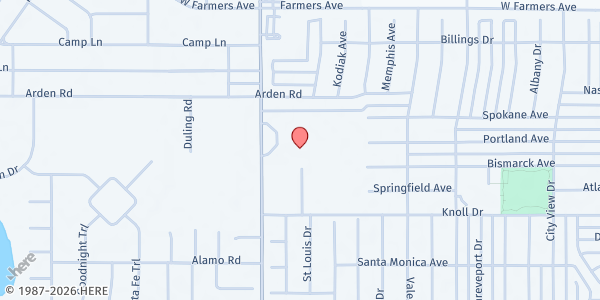 Map showing Valleyview Church of the Nazarene at 7601 S Western, Amarillo, TX