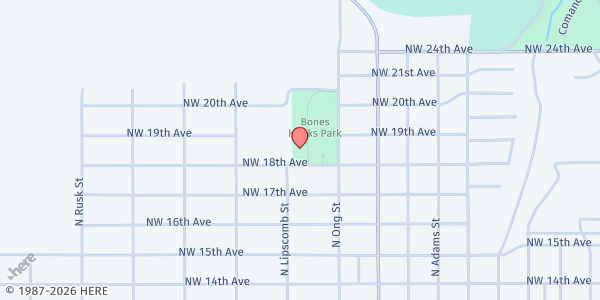 Map showing Warford Community Center at 1330 NW 18th Ave, Amarillo, TX
