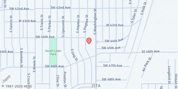 Map showing Washington Street Family Service Center at 4400 S. Washington St., Amarillo, TX