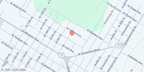 Map showing Tri-County Christian Service Center at 323 N. 7th St., Aransas Pass, TX