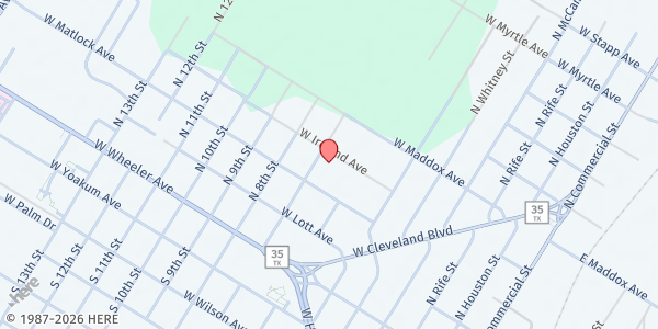 Map showing Tri-County Christian Service Center at 323 N. 7th Street, Aransas Pass, TX