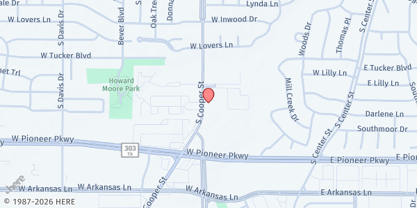 Map showing City of Truth RCCG at 2015 S. Cooper St., Arlington, TX