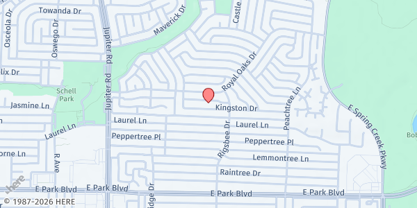 Map showing God's Pantry at 3420 EAST 14TH STREET STE 100, Arlington, TX