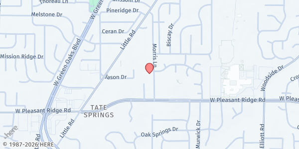 Map showing St. Peter & St. Paul Anglican Church at 3900 Morris Ln., Arlington, TX