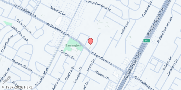 Map showing Austin Spanish Seventh Day Adventist at 100 W. Rundberg Lane, Austin, TX
