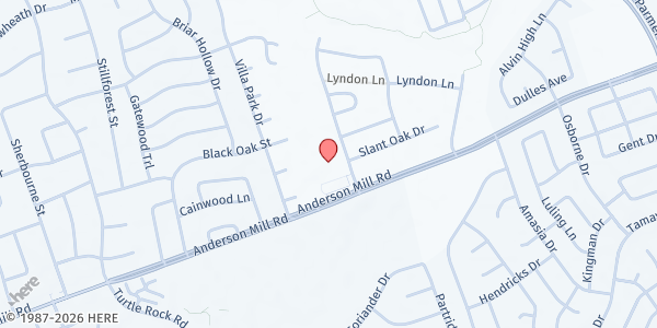 Map showing Austin Vineyard Church at 13208 Morris Rd., Austin, TX